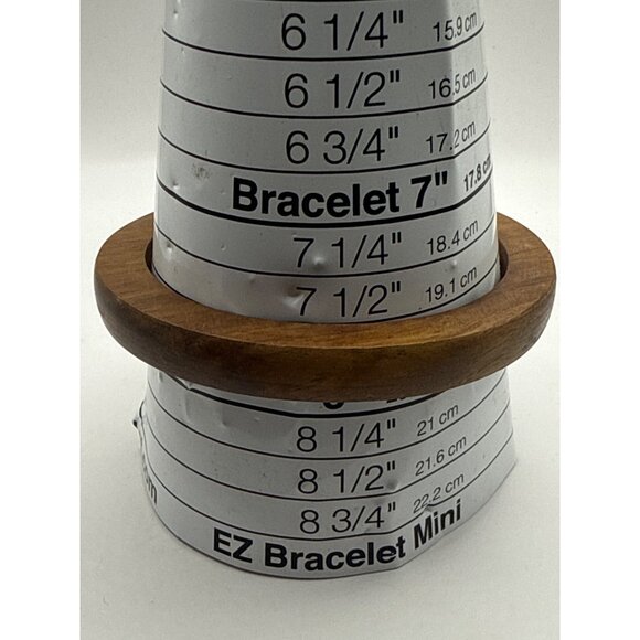 Wooden Bangle Bracelet Natural Finish Smooth Design Unisex Fashion Accessory - Picture 2 of 3